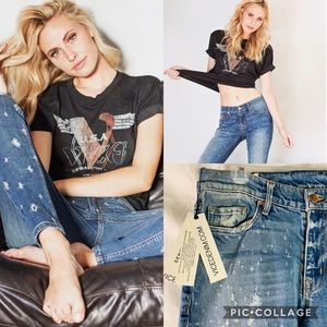 Revice Distressed Perforated Skinnies Jeans